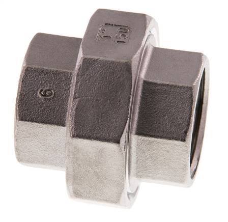 Rechte Aansluiting Rp1'' Binnendraad RVS Vlakke Afdichting PTFE 16bar