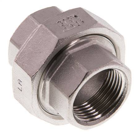 Rechte Koppeling Rp3/4 '' Binnendraad RVS Vlakke Afdichting PTFE 16bar