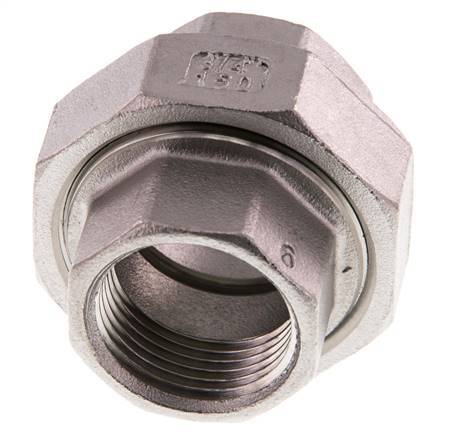 Rechte Koppeling Rp3/4 '' Binnendraad RVS Vlakke Afdichting PTFE 16bar