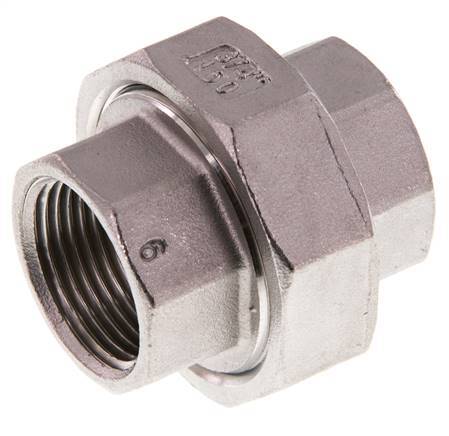 Rechte Koppeling Rp3/4 '' Binnendraad RVS Vlakke Afdichting PTFE 16bar