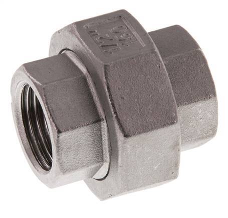 Rechte Koppeling Rp1/2'' Binnendraad RVS Vlakke Afdichting PTFE 16bar
