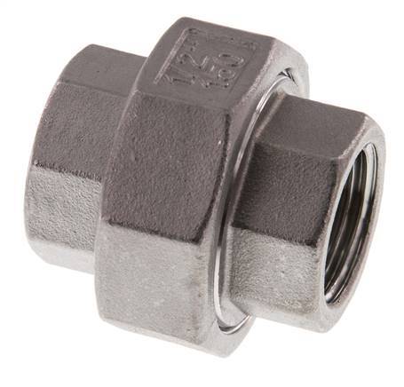 Rechte Koppeling Rp1/2'' Binnendraad RVS Vlakke Afdichting PTFE 16bar