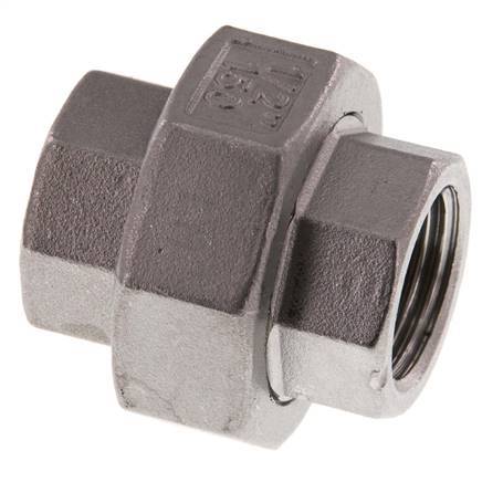 Rechte Koppeling Rp1/2'' Binnendraad RVS Vlakke Afdichting PTFE 16bar