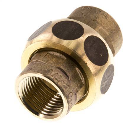 Rechte Koppeling Rp1/2'' Binnendraad Messing Vlakke Afdichting Centellen 16bar