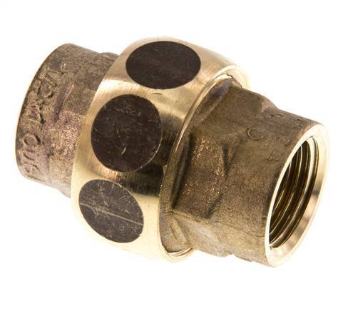 Rechte Koppeling Rp1/2'' Binnendraad Messing Vlakke Afdichting Centellen 16bar