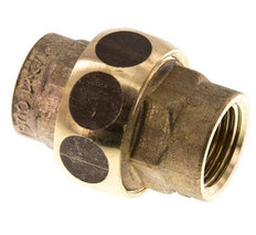 Rechte Koppeling Rp1/2'' Binnendraad Messing Vlakke Afdichting Centellen 16bar