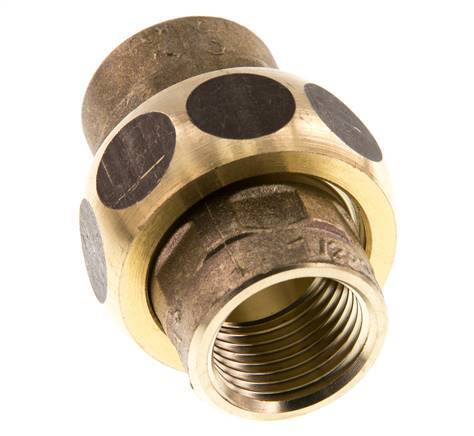 Rechte Koppeling Rp1/2'' Binnendraad Messing Vlakke Afdichting Centellen 16bar