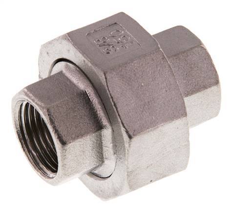 Rechte Koppeling Rp3/8 '' Binnendraad RVS Vlakke Afdichting PTFE 16bar