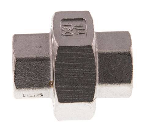 Rechte Koppeling Rp1/4'' Binnendraad RVS Vlakke Afdichting PTFE 16bar