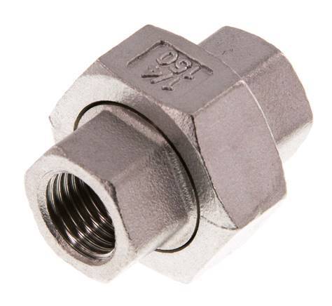 Rechte Koppeling Rp1/4'' Binnendraad RVS Vlakke Afdichting PTFE 16bar