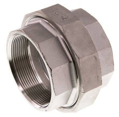 Rechte Aansluiting Rp2 1/2'' Binnendraad RVS met Vlakke Afdichting PTFE 16bar