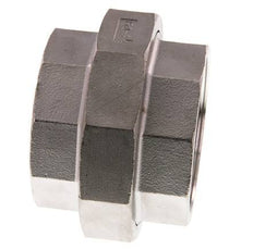 Rechte Aansluiting Rp2 1/2'' Binnendraad RVS met Vlakke Afdichting PTFE 16bar