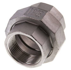 Rechte Aansluiting Rp1 1/4'' Binnendraad RVS met Vlakke Afdichting PTFE 16bar