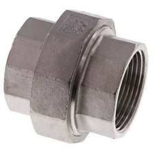 Rechte Aansluiting Rp1 1/4'' Binnendraad RVS met Vlakke Afdichting PTFE 16bar