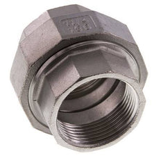 Rechte Aansluiting Rp1 1/4'' Binnendraad RVS met Vlakke Afdichting PTFE 16bar