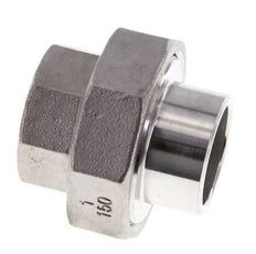 Rechte Koppeling Rp1'' Binnendraad X 33.7mm Laseind RVS Conische Afdichting 16bar
