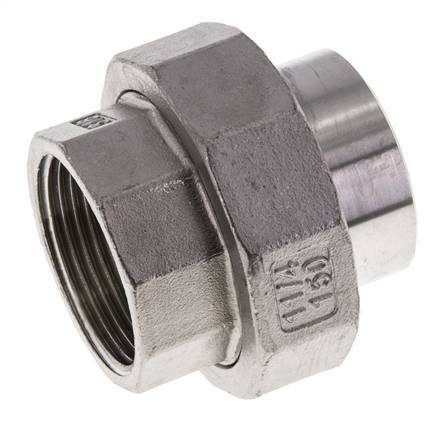 Rechte Aansluiting Rp1 1/4'' Binnendraad X 42.4mm Laseinde RVS Conische Afdichting 16bar
