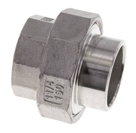 Rechte Aansluiting Rp1 1/4'' Binnendraad X 42.4mm Laseinde RVS Conische Afdichting 16bar