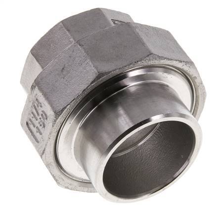 Rechte Aansluiting Rp1 1/4'' Binnendraad X 42.4mm Laseinde RVS Conische Afdichting 16bar