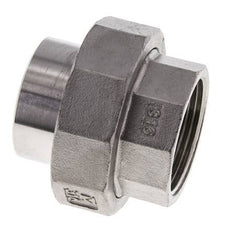 Rechte Aansluiting Rp1 1/4'' Binnendraad X 42.4mm Laseinde RVS Conische Afdichting 16bar