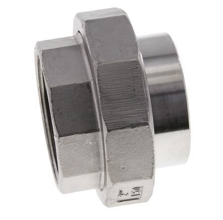 Rechte Koppeling Rp2'' Binnendraad X 60.3mm Laseind RVS Conische Afdichting 16bar