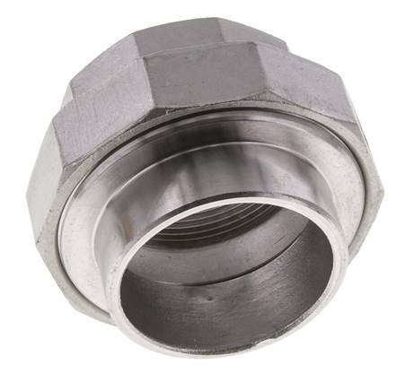 Rechte Koppeling Rp2'' Binnendraad X 60.3mm Laseind RVS Conische Afdichting 16bar