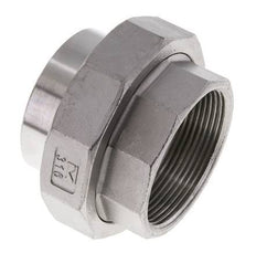 Rechte Koppeling Rp2'' Binnendraad X 60.3mm Laseind RVS Conische Afdichting 16bar