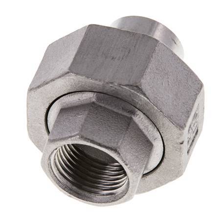 Rechte Koppeling Rp3/8 '' Binnendraad X 17.2mm Laseind RVS Conische Verbinding 16bar