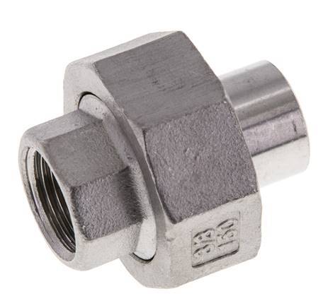 Rechte Koppeling Rp3/8 '' Binnendraad X 17.2mm Laseind RVS Conische Verbinding 16bar