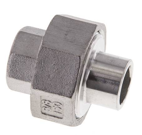 Rechte Koppeling Rp3/8 '' Binnendraad X 17.2mm Laseind RVS Conische Verbinding 16bar