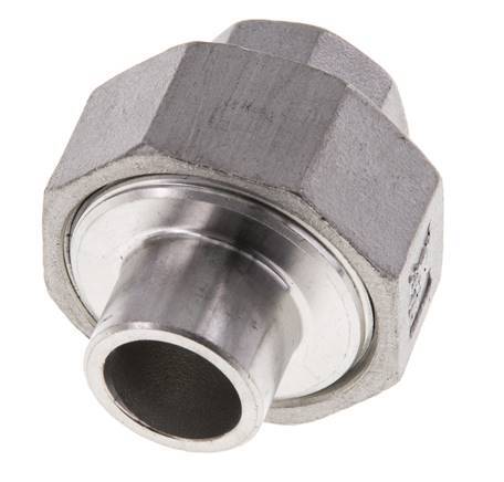 Rechte Koppeling Rp3/8 '' Binnendraad X 17.2mm Laseind RVS Conische Verbinding 16bar