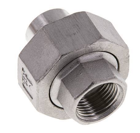 Rechte Koppeling Rp3/8 '' Binnendraad X 17.2mm Laseind RVS Conische Verbinding 16bar