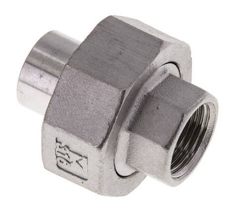 Rechte Koppeling Rp3/8 '' Binnendraad X 17.2mm Laseind RVS Conische Verbinding 16bar