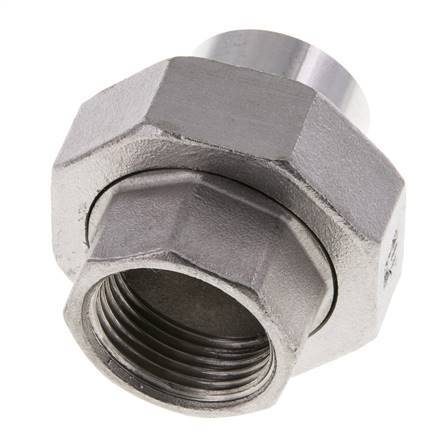 Rechte Koppeling Rp3/4 '' Binnendraad X 26.9mm Laseind RVS Conische Verbinding 16bar