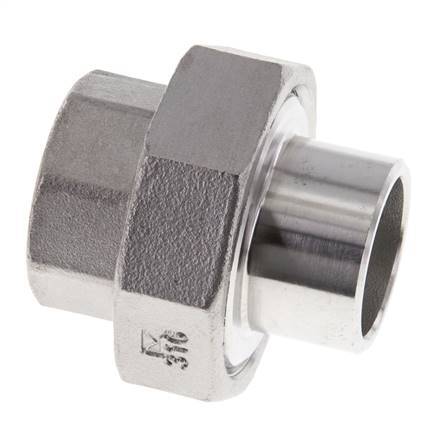 Rechte Koppeling Rp3/4 '' Binnendraad X 26.9mm Laseind RVS Conische Verbinding 16bar