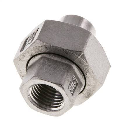 Rechte Koppeling Rp1/4 '' Binnendraad X 13.5mm Laseind RVS Conische Afdichting 16bar