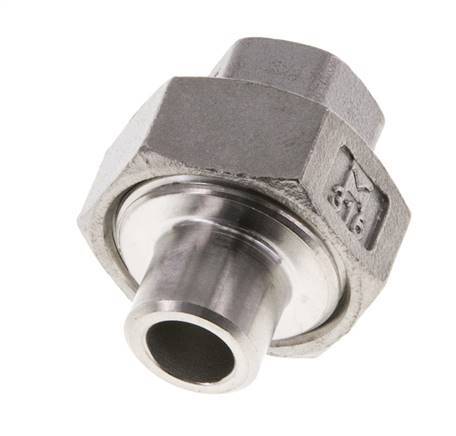 Rechte Koppeling Rp1/4 '' Binnendraad X 13.5mm Laseind RVS Conische Afdichting 16bar