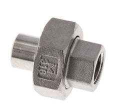 Rechte Koppeling Rp1/4 '' Binnendraad X 13.5mm Laseind RVS Conische Afdichting 16bar