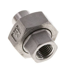 Rechte Koppeling Rp1/4 '' Binnendraad X 13.5mm Laseind RVS Conische Afdichting 16bar