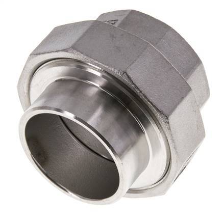 Rechte Aansluiting Rp1 1/2'' Binnendraad X 48.3mm Laseinde RVS Conische Afdichting 16bar