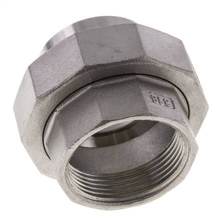 Rechte Aansluiting Rp1 1/2'' Binnendraad X 48.3mm Laseinde RVS Conische Afdichting 16bar