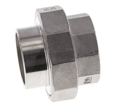 Rechte Koppeling Rp1 1/2" Binnendraad X 48.3mm Laseind RVS Vlakke Afdichting PTFE 150bar