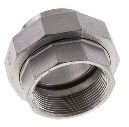 Rechte Koppeling Rp2 '' Binnendraad X 60.3mm Laseind RVS Vlakke Afdichting PTFE 150bar