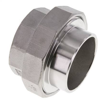 Rechte Koppeling Rp2 '' Binnendraad X 60.3mm Laseind RVS Vlakke Afdichting PTFE 150bar
