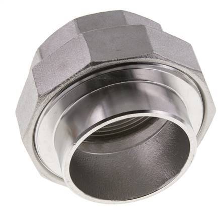 Rechte Koppeling Rp2 '' Binnendraad X 60.3mm Laseind RVS Vlakke Afdichting PTFE 150bar
