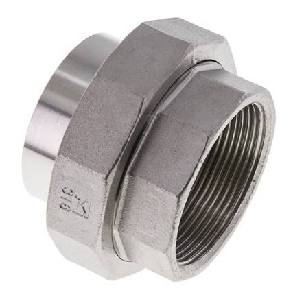 Rechte Koppeling Rp2 '' Binnendraad X 60.3mm Laseind RVS Vlakke Afdichting PTFE 150bar