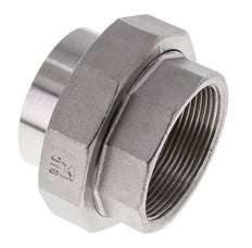 Rechte Koppeling Rp2 '' Binnendraad X 60.3mm Laseind RVS Vlakke Afdichting PTFE 150bar