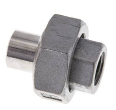 Rechte Koppeling Rp1/4 '' Binnendraad X 13.5mm Laseind RVS Vlakke Afdichting PTFE 150bar