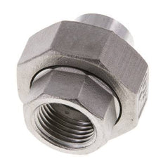 Rechte Koppeling Rp1/2 '' Binnendraad X 21.3mm Laseind RVS Vlakke Afdichting PTFE 150bar
