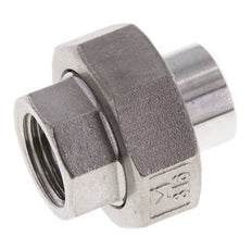 Rechte Koppeling Rp1/2 '' Binnendraad X 21.3mm Laseind RVS Vlakke Afdichting PTFE 150bar